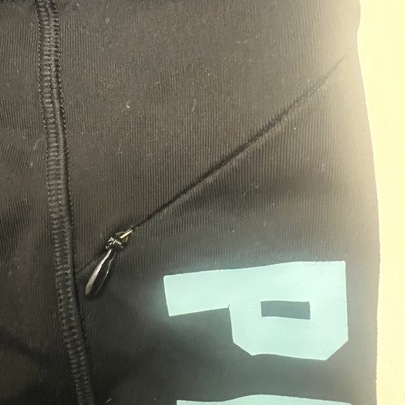 Victoria's Secret PINK Ultimate High Waist Mesh Ankle Legging Zipper-size M Aqua - Picture 8 of 12